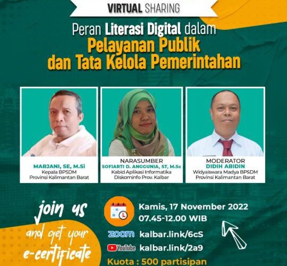 Virtual Sharing Peran Literasi Digital dalam Pelayanan Publik dan Tata Kelola Pemerintah