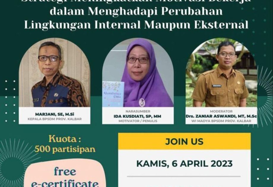 Virtual Sharing – Strategi Meningkatkan Motivasi Bekerja dalam Menghadapi Perubahan Lingkungan Internal Maupun Eksternal