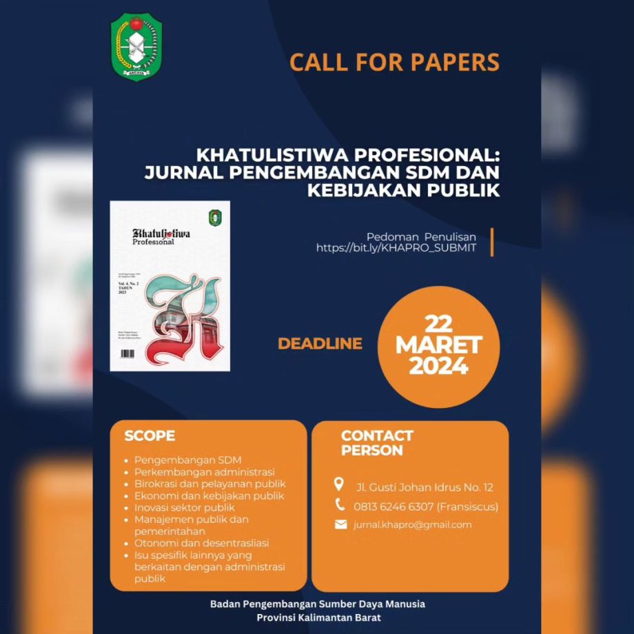 Jurnal Pengembangan SDM dan Kebijakan Publik