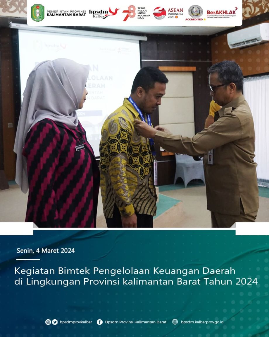 Bimtek Pengelolaan Keuangan Daerah di Lingkungan Pemerintah Provinsi Kalimantan Barat Tahun 2024