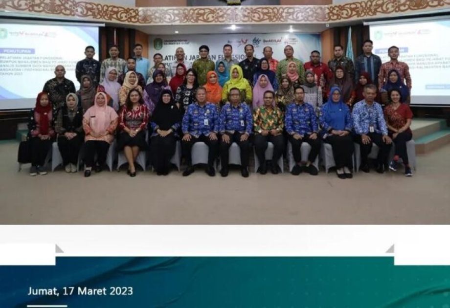 Penutupan Pelatihan Jabatan Fungsional Rumpun Manajemen Bagi Pejabat Fungsional Analis Sumber Daya Manusia Aparatur Angkatan I Provinsi Kalimantan Barat Tahun 2023