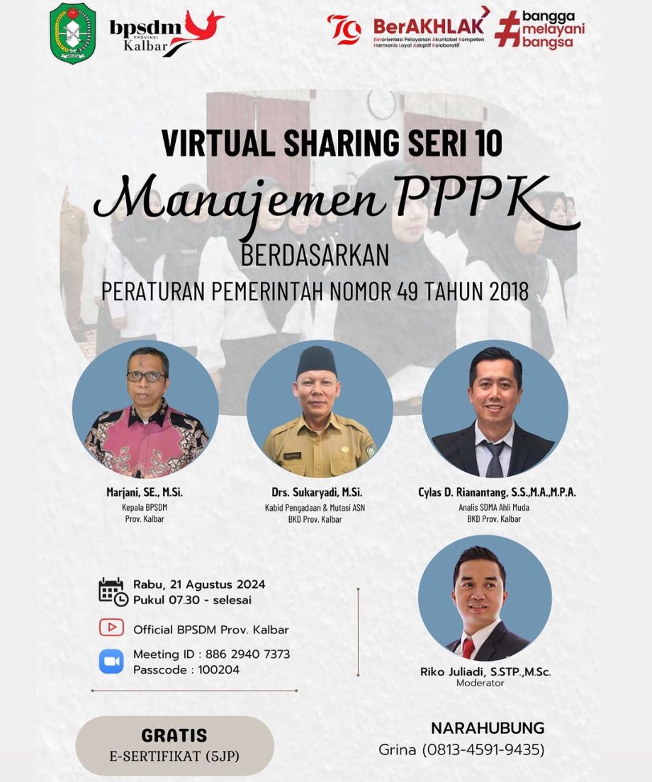 Virtual Sharing Seri 10 BPSDM Prov. Kalbar